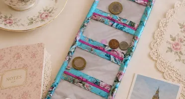 Porta Moedas Artesanal com 5 Divisórias