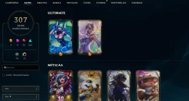 Conta com muitas skin - Skins prestigioo fizz e temmo