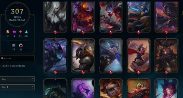 Conta com muitas skin - Skins prestigioo fizz e temmo