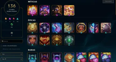 Conta com muitas skin - Skins prestigioo fizz e temmo