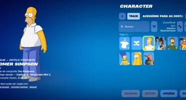 Conta Fortnite Simpsons 7 Skins