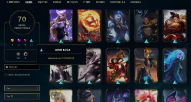 Conta LOL| 70 Skins|Gold 3| 97 Campeões