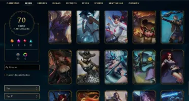 Conta LOL| 70 Skins|Gold 3| 97 Campeões
