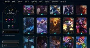 Conta LOL| 70 Skins|Gold 3| 97 Campeões