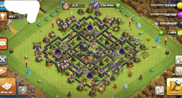 Clash of Clans CV 9 Quase Full + 1400 gemas