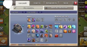 Clash of Clans CV 9 Quase Full + 1400 gemas