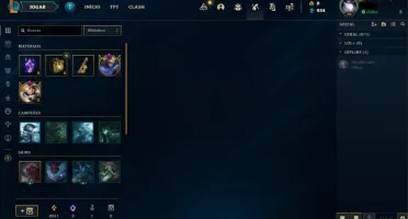 Conta LoL Unranked ( Season passada era Platina 1 )