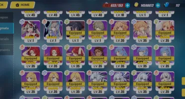 Conta de Honkai level 73
