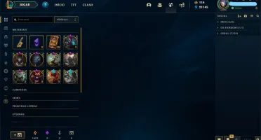Conta League of legends 316 skins, 3 prestigio