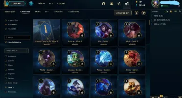 Conta League of legends 316 skins, 3 prestigio