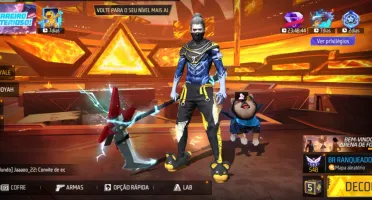 Conta free fire gemada com peitoral foda dms