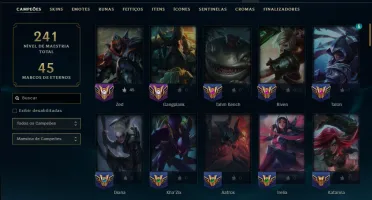 Ouro 3 com 95 Champs e 47 Skins ( JG / MID / ADC )