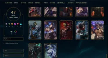 Ouro 3 com 95 Champs e 47 Skins ( JG / MID / ADC )