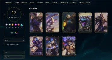 Ouro 3 com 95 Champs e 47 Skins ( JG / MID / ADC )