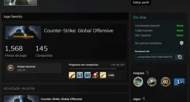 Conta CSGO 6 Medalhas