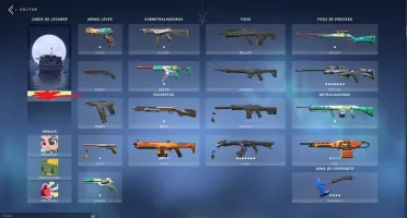 Conta com várias skins OP Vandal Faca