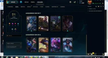 LEAGUE OF LEGEND OURO IV LV 98 Respondo a Todos