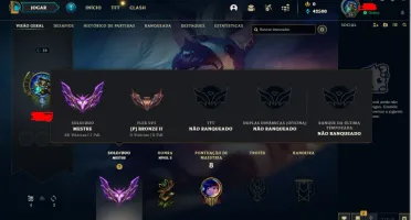 CONTA LOL MESTRE! 66%WINRATE 25PDL POR JGO E-MAIL NÃO VERIF.