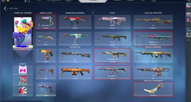 Conta Valorant 1200 Reais em skins por 900