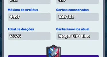 Clash Royale na liga com todas as cartas