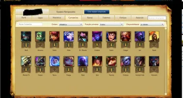 Conta unranked league of legens