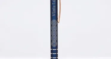 Caneta de Metal com Tinta Azul