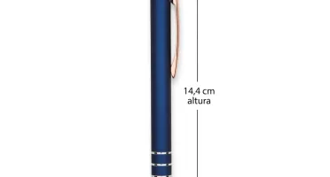 Caneta de Metal com Tinta Azul