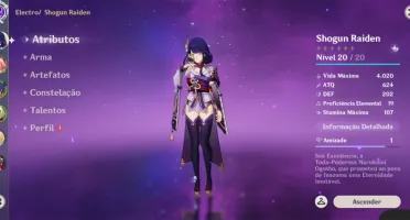 CONTA GENSHIN IMPACT RAIDEN SHOGUN + YAE MIKO + ARMA 5★