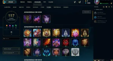 CONTA LVL 242 / TODOS CAMPEÕES / GOLD 3 / 95 SKINS