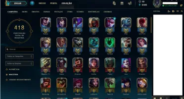 Conta platina na solo/flex  level 140 / todos campeões !!