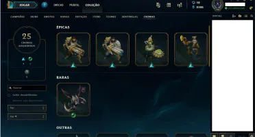 Conta platina na solo/flex  level 140 / todos campeões !!