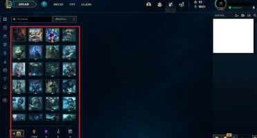 Conta LOL Platina - 102 champions e 43 skins - lvl 184