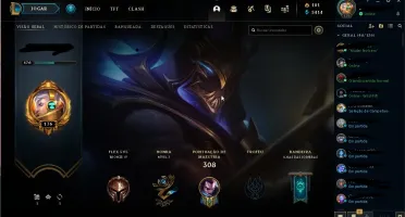 Vendo conta de lol com 92 skins lv 176