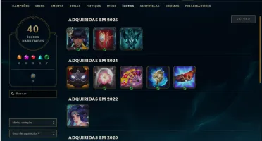 Ferro 3 com 30 Champs e 8 Skins +2 Fragmentos