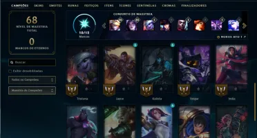 Ferro 3 com 30 Champs e 8 Skins +2 Fragmentos