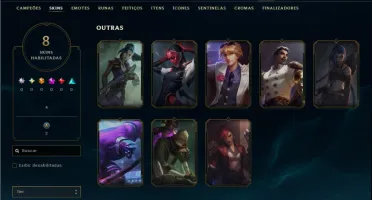 Ferro 3 com 30 Champs e 8 Skins +2 Fragmentos