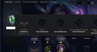 Ferro 3 com 30 Champs e 8 Skins +2 Fragmentos