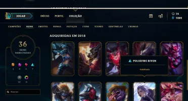 Conta Ouro IV 107 campeões e 36 skins
