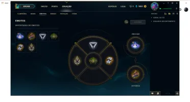 Conta Bronze 1 20 skins e 103 champions.