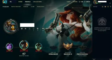 CONTA SERVER EUW LOL 37HEROES/5SKINS/4PAG RUNA/7 ICONES