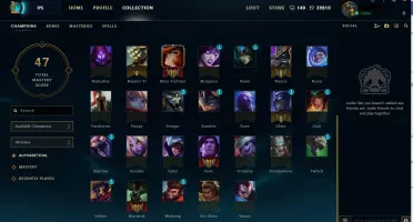 CONTA SERVER EUW LOL 37HEROES/5SKINS/4PAG RUNA/7 ICONES