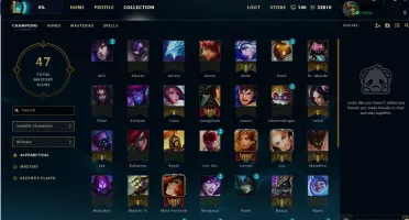 CONTA SERVER EUW LOL 37HEROES/5SKINS/4PAG RUNA/7 ICONES