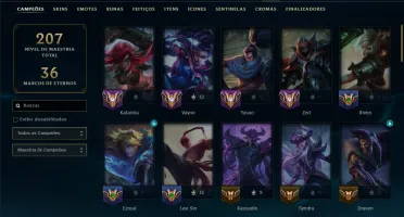 Mestre com 65 Champs e 18 Skins ( 138 PDL )