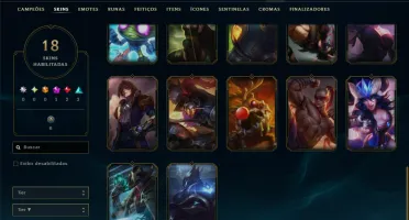 Mestre com 65 Champs e 18 Skins ( 138 PDL )