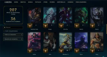Mestre com 65 Champs e 18 Skins ( 138 PDL )