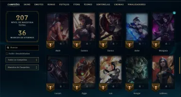 Mestre com 65 Champs e 18 Skins ( 138 PDL )