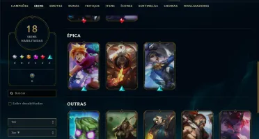 Mestre com 65 Champs e 18 Skins ( 138 PDL )