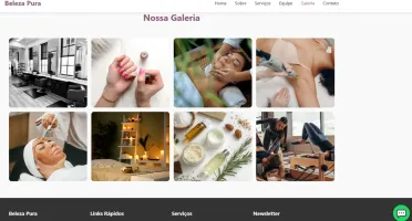 Site de salão de beleza e estética em HTML editável