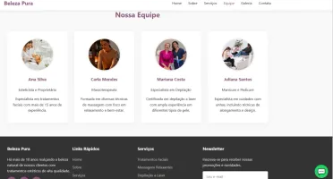 Site de salão de beleza e estética em HTML editável