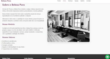 Site de salão de beleza e estética em HTML editável